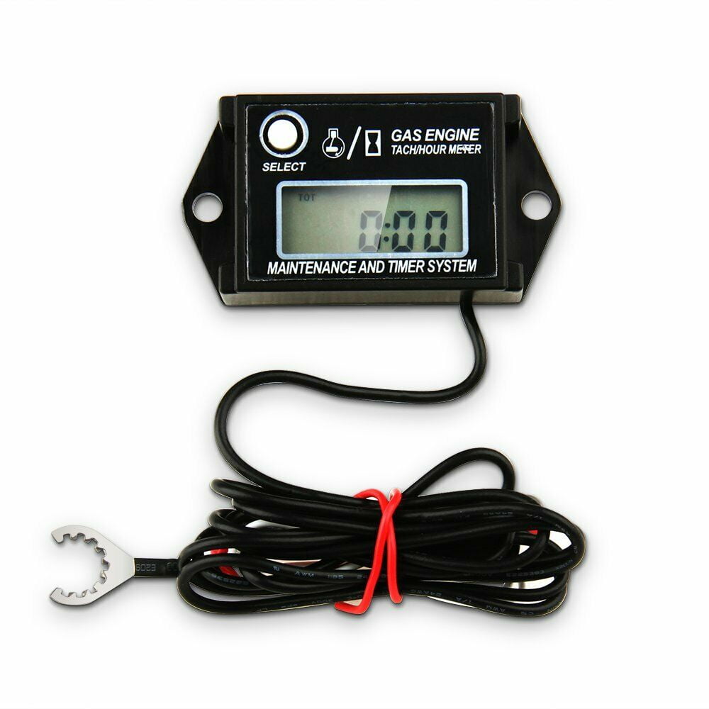 Digital Tach Hour Meter Tachometer RPM Counter for Lawn Mower Generator