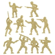 BMC Classic Tan Plastic Army Men - 40pc WW2 Soldier Figures - Made in USA