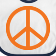 thumbnail image 4 of Inktastic Funky Orange Peace Sign Boys or Girls Baby Bib, 4 of 4