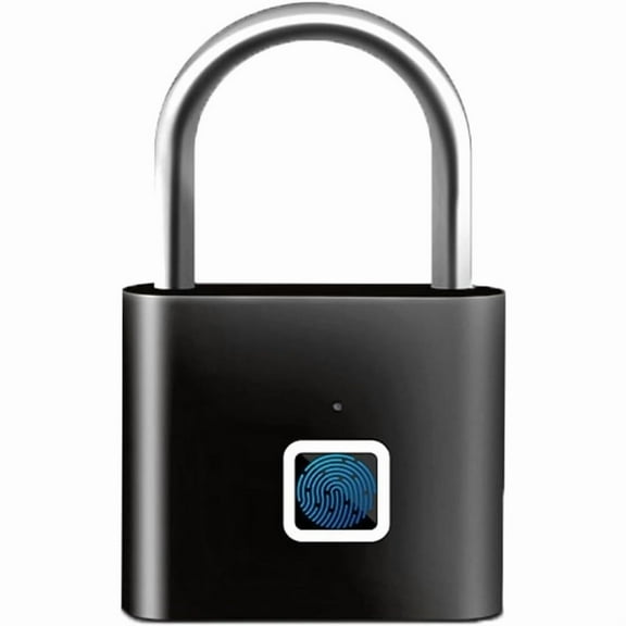 Fingerprint Padlock, Weatherproof Fingerprint Padlock, Rechageable Smart Padlock, Fingerprint Biometric & Can Record 30 Fingerprints, for Gym Locker, School, Sports, Storage
