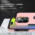 thumbnail image 7 of Allytech Hybrid Case for iPhone 15 Pro with 360° Rotatable Ring Kickstand, Soft TPU + Rugged PC, Screen Lens Protection Shockproof Anti-Fall Magnetic Car Mount Back Case - Rosegold, 7 of 7