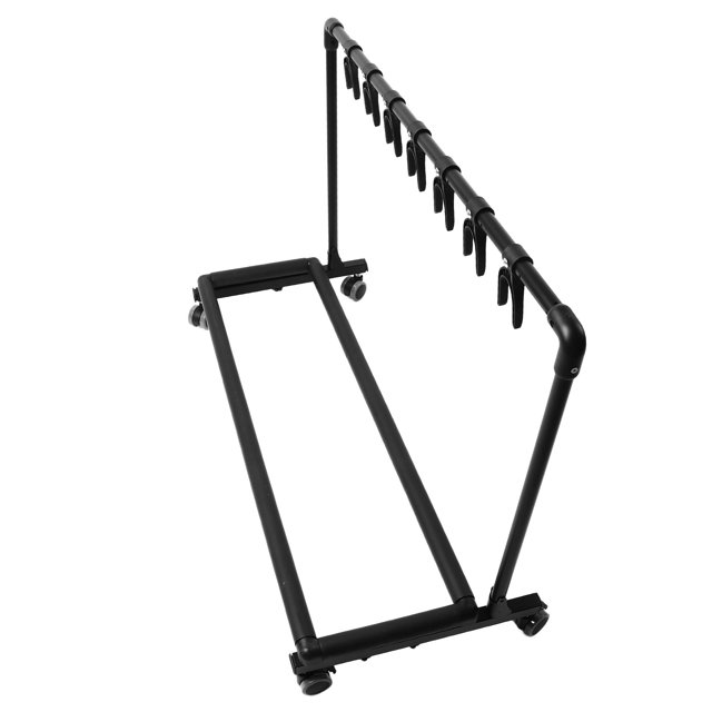 Multi Guitar Stand, Universal Movable Black Guitar Holder With Wheels Metal Multi Guitar Display Rack Guitar Stand Storage For Band Stage Bass Acoustic Electric Guitar