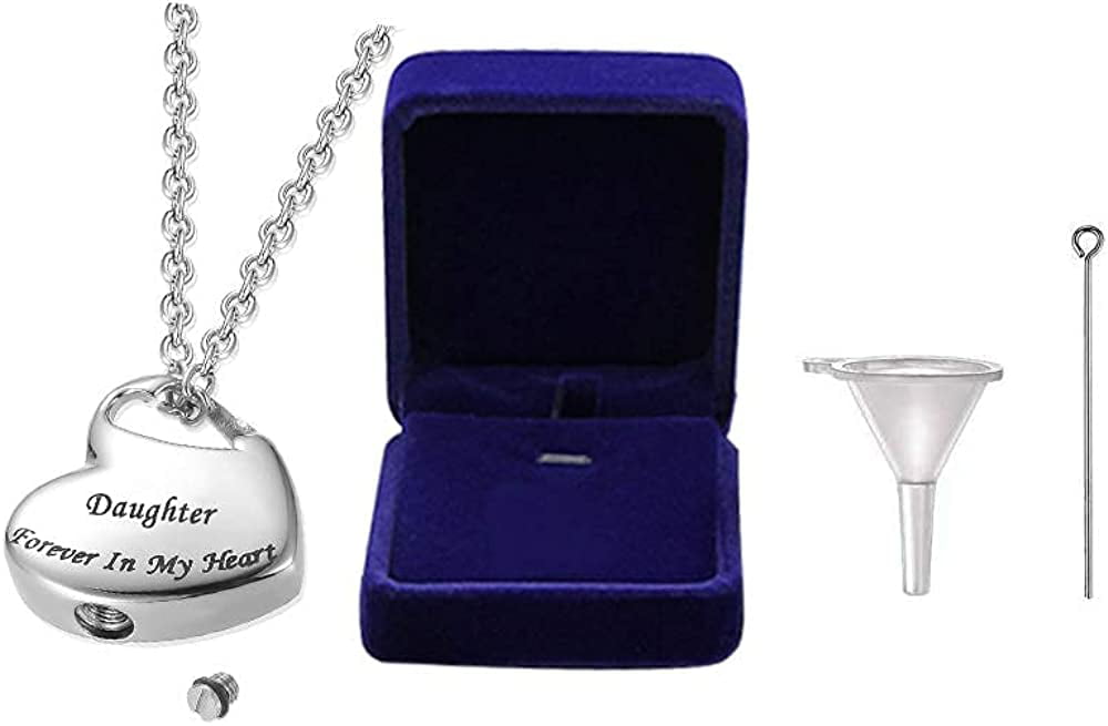 Black Butterfly Heart Mom Ashes Necklace Cremation Urn Necklace for Mom  Keepsake Ashes Loss of Mom Free Funnel Kit and Velvet Jewelry Box -  Walmart.com