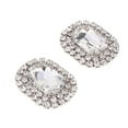 thumbnail image 2 of facefd Rhinestone Shoe Clips Wedding Buckle Shoe Decorations Crystal DIY Bride Shoe Decorative Charms White, 2 of 9