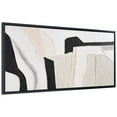 thumbnail image 3 of Monochrome Abstract Heavily Textured Hand Painted Framed Canvas Wall Art, 3 of 12