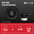 thumbnail image 3 of MB Quart 3.5" Coaxial Speaker Set for Jeep Wrangler JL 18-26/Gladiator JT 20-26, 3 of 7