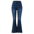 thumbnail image 5 of KDFJPTH Skinny Jeans for Women High Rise Flare-Leg Regular Fit Jeans Solid Blue Xl, 5 of 5