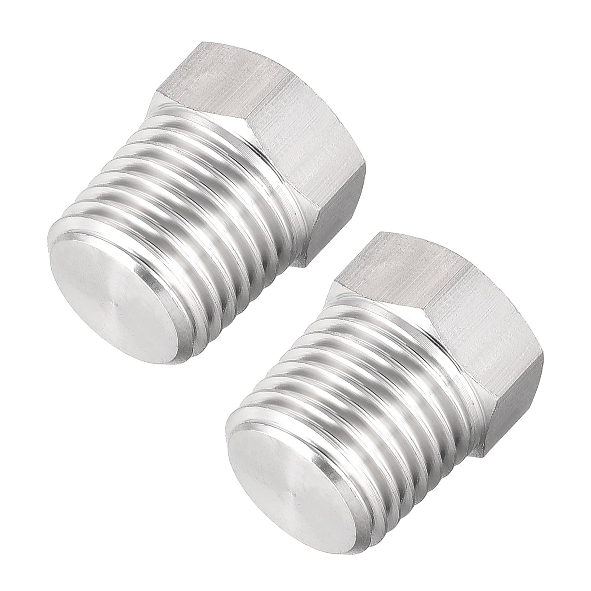1/4NPT Male Outer Hex Head Plug 304 Stainless Steel Solid Thread