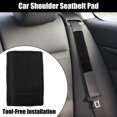 thumbnail image 2 of Motoforti 2 Pcs Microfiber Car Shoulder Seatbelt Pad Covers Universal Black 27x6.5cm, 2 of 7