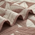thumbnail image 2 of Mainstays Iris Leaf Stitched Quilt, Full/Queen, Rust Red, Reversible Lightweight Bedding, 2 of 8