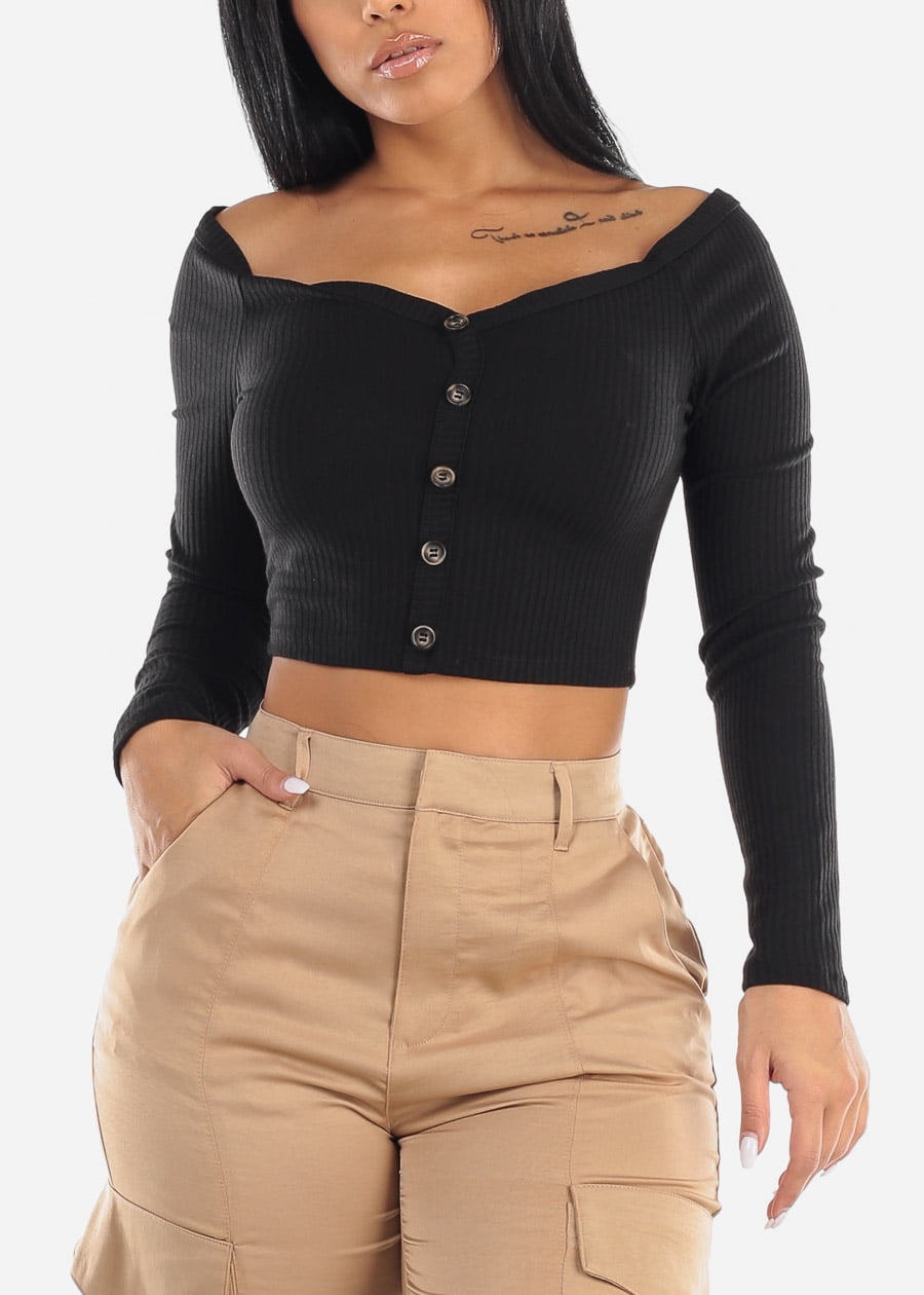 black off the shoulder top walmart