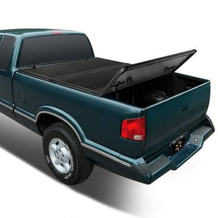 Auto Drive Hard Tri Fold Truck Bed Tonneau Cover Fits 73-83 Ford F-100 / 75-96 F-150 / 73-98 F-250 / 73-97 F-350 6.5Ft Bed