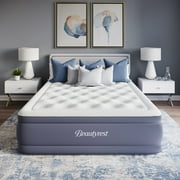 Beautyrest Sensalux 18 Inflatable Air Bed Blow up Mattress with Built-in Pump Queen