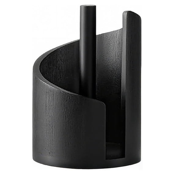 Paper Towel Holder Countertop, Effortless One-Hand Tearing for Jumbo/Mega Rolls, Wooden Base & Iron Stand