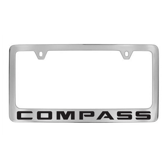 Jeep Compass Chrome Plated Metal License Plate Frame Holder