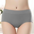 thumbnail image 2 of Bigersell Bikini Underwear for Women Clearance Woman Underwear Cotton Period Panty Style P-266 Spandex Shaping Panties Thong Underwear Briefs High Waist Women's Panties Gray L, 2 of 5