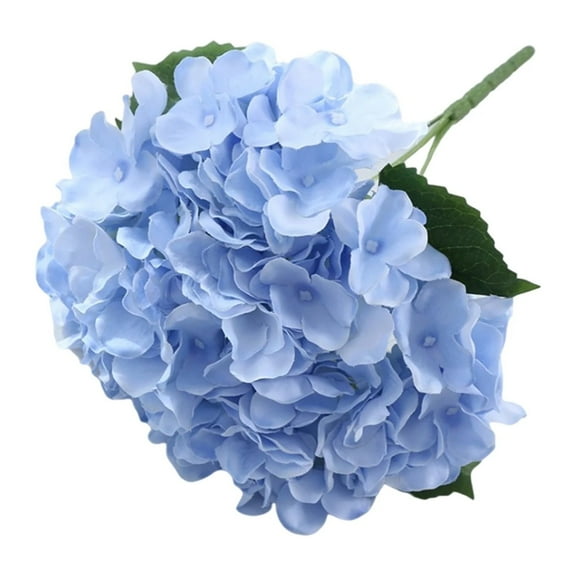 QYXQPYO Artificial Hydrangea Flowers 1 Bouquet Fake Hydrangea Silk Flowers Synthetic Hydrangea Flower for Wedding Centerpieces Bouquets DIY Floral Decor Home Decoration with Stems, Blue