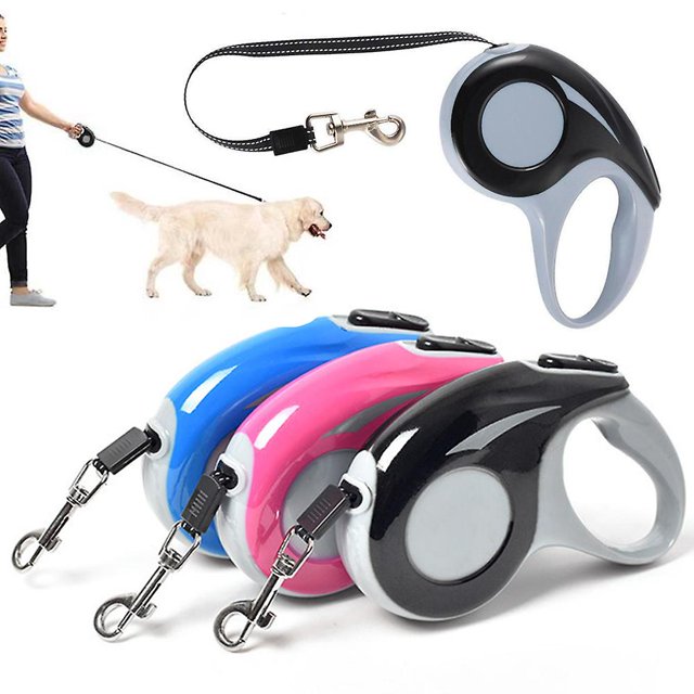 Cordon de Laisse Extensible Rétractable pour Chien 3m 5m Adapté pour Petits/moyens/grands Chiens