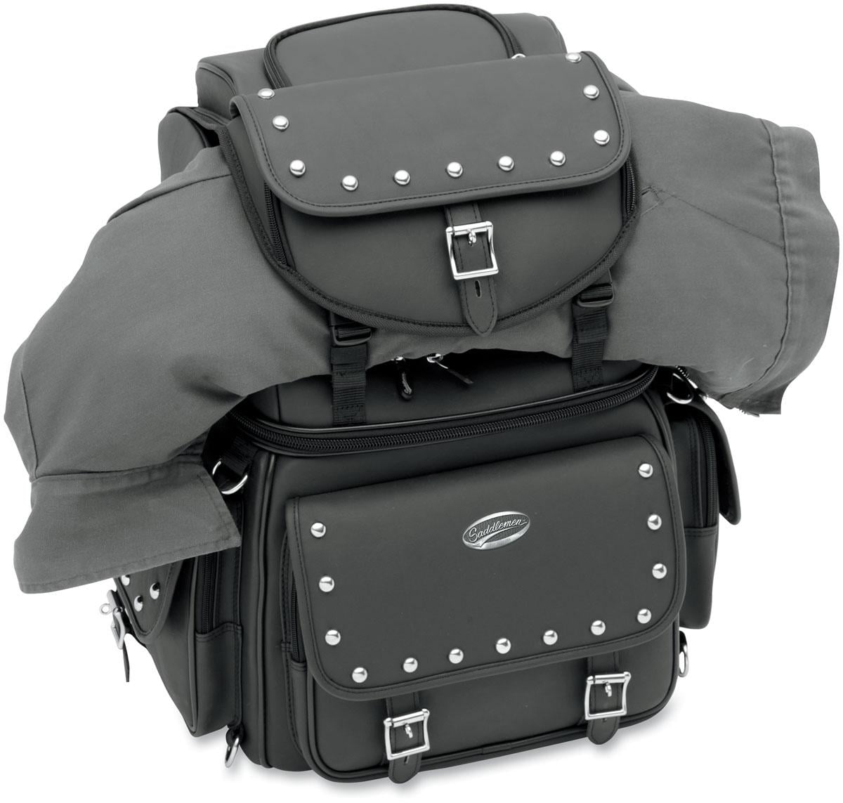 sissy bar bag with backrest