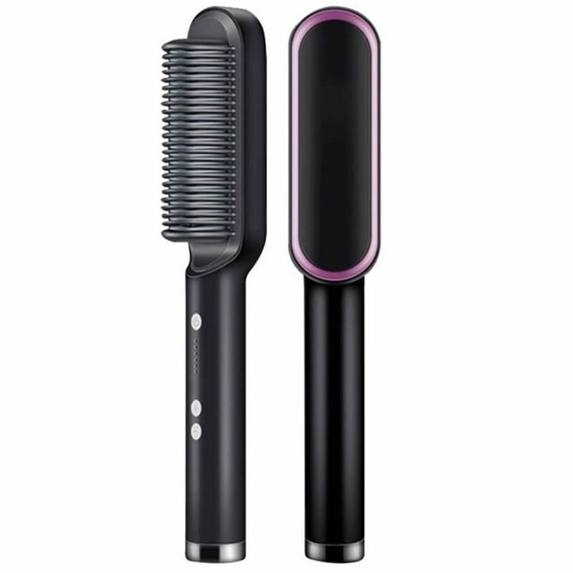 Unisex alisador cepillo rizador de pelo cepillo eléctrico calor peine alisador Morado ARSFRIC HWR SMART CUTE 98