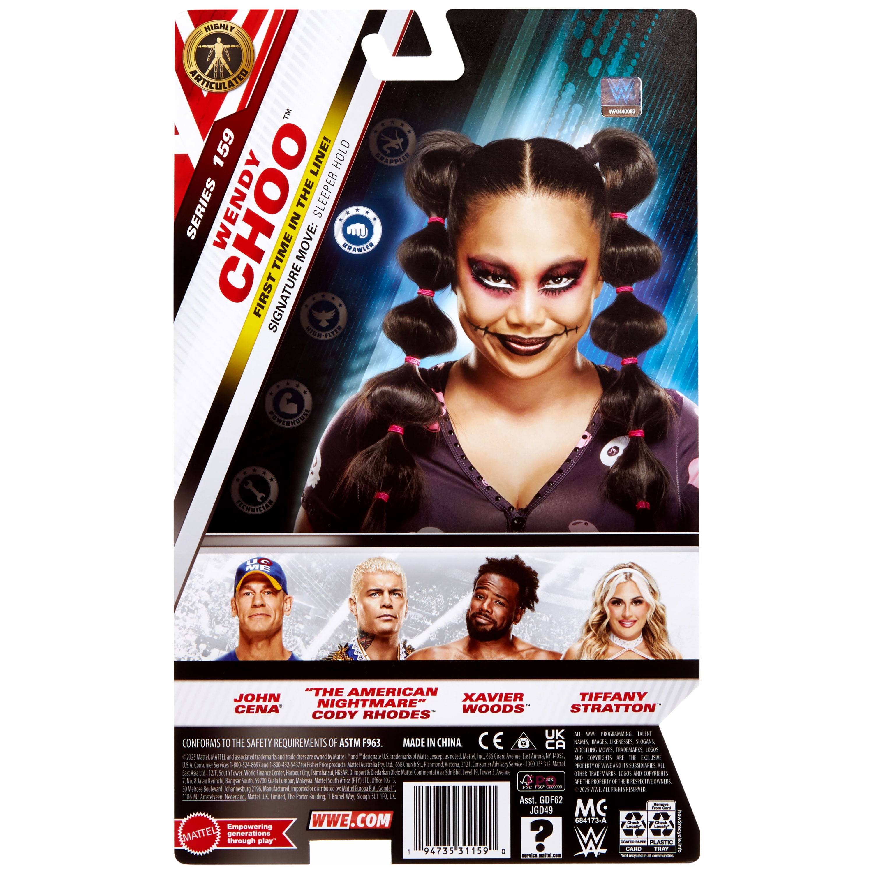 WWE Wendi Choo Action Figure, Main Event Series #159, 6-inch Collectible with Articulation
