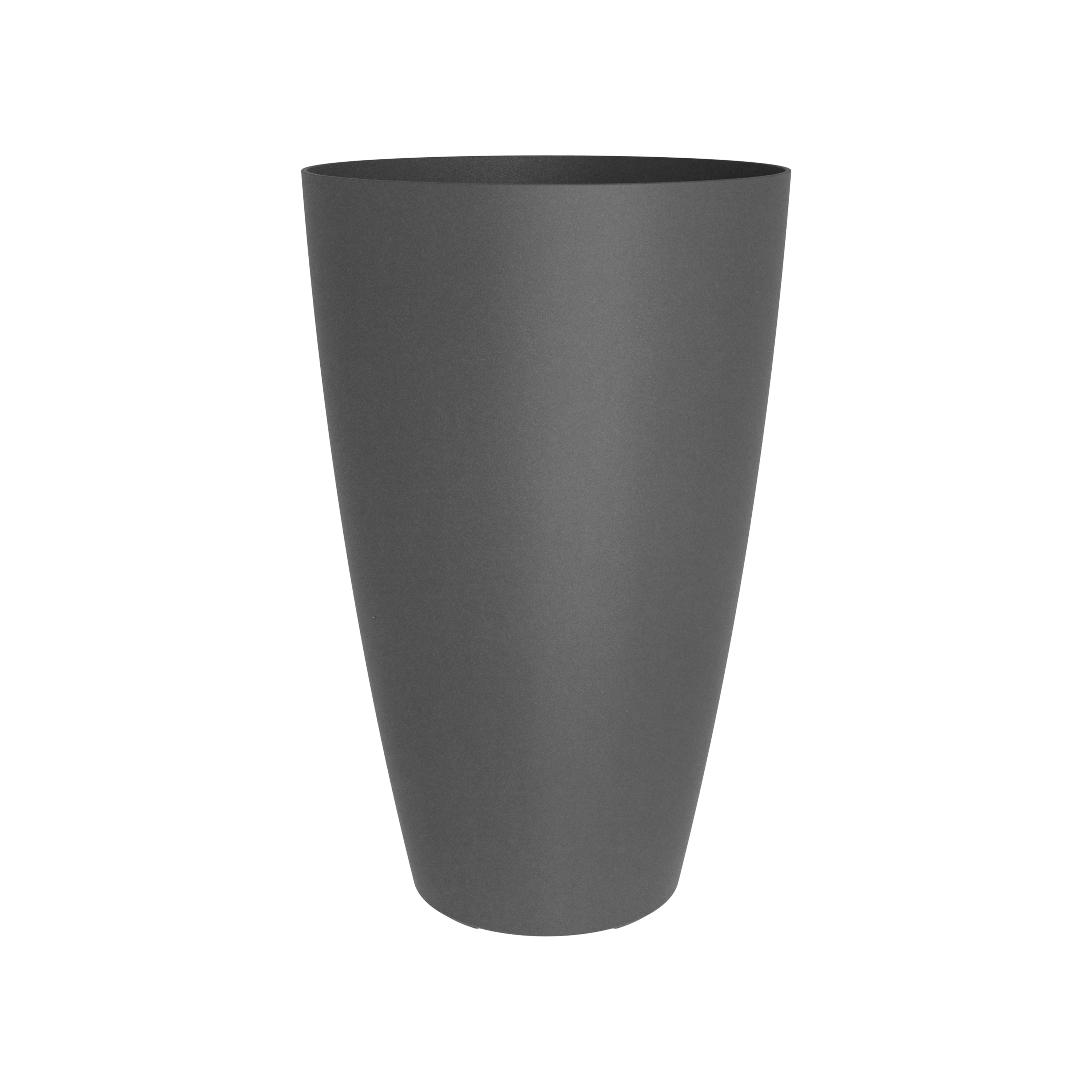 TierraVerde Madison Smooth Planter Charcoal 24"H