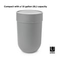 thumbnail image 4 of Umbra 1.6 gal Touch Plastic Swing Top Lid Bathroom Trash Can, Grey, 4 of 10