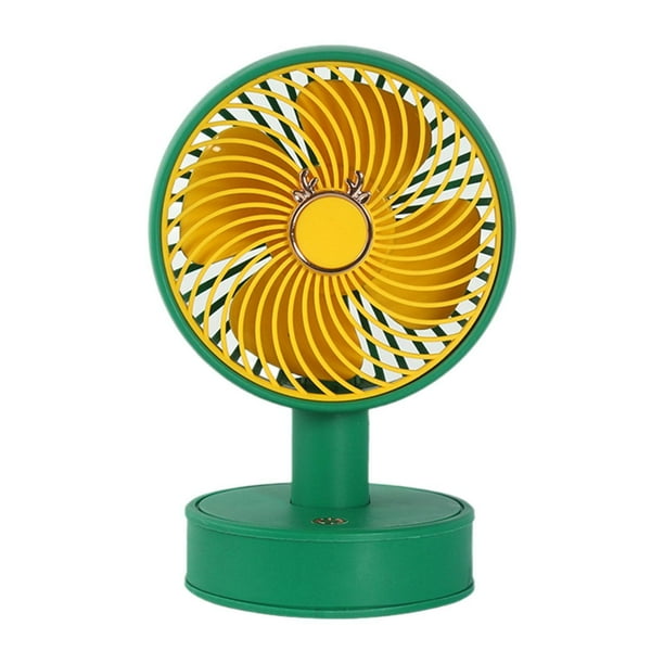 Ventilador de Escritorio BLESIY Recargable por USB 3 Velocidades Verde