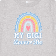 thumbnail image 4 of Inktastic My Gigi Loves Me Retro Rainbow Girls Baby T-Shirt, 4 of 5