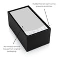 thumbnail image 4 of Essentra Home Rectangular Tissue Box Cover – Heavy Facial Tissue Box Cover with Modern Matte Black Finish – Matte Black Collection, 4 of 6