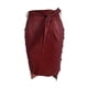 thumbnail image 5 of Moda mujer cintura alta casual damas botón sólido mini fit faldas de cuero Wmkox8yi FGJ683, 5 of 7