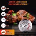 thumbnail image 3 of BESTYASH 1Pack Instant Meat Thermometer Kitchen Meat Thermometer Stainless Steel Oil Temperature Detection Cooking, 3 of 6