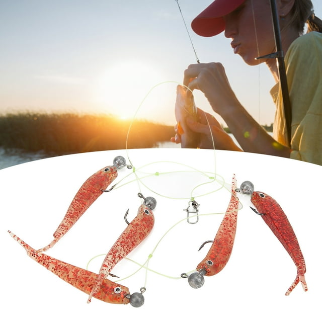 Fishing 1 Set Umbrella Fishing Rig Kit Set Artificial Soft Fishing Lures Bait Rig for Freshwater