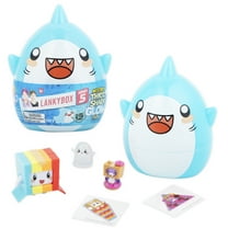 LankyBox Mystery Thicc Shark Glow Pack with Surprise Figures and more, 5 inches Tall