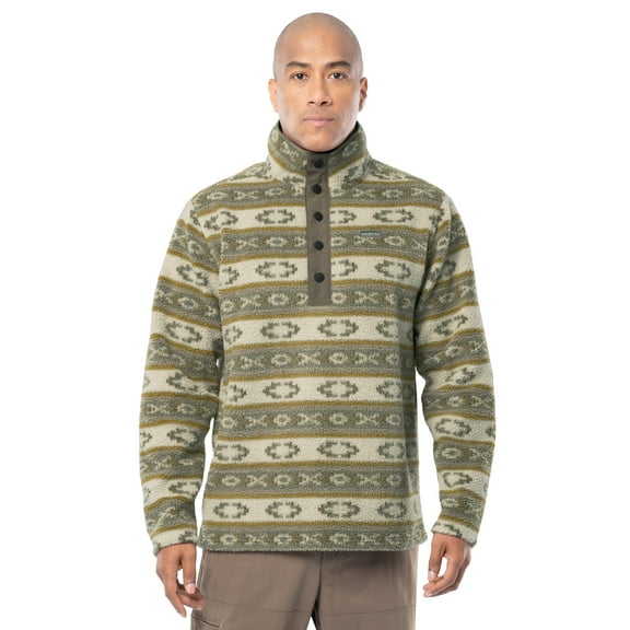 Wrangler Outdoor Men's & Big Men's Summit Fleece Mock-neck Artic Pullover Sweater, Size S-2XL