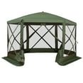 thumbnail image 1 of Outsunny Hexagon Automatic Pop Up Screen Tents Camping Shelter Green, 1 of 10