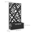 thumbnail image 3 of Outsunny Raised Garden Bed with Trellis, Metal Elevated Garden Box, 3 of 10