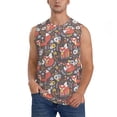 thumbnail image 2 of Lsque Foxes Print Men's Cotton Blend Sleeveless Muscle Shirts (S-3XL)- Moisture Wicking, Odor Protection, UPF 30+,XX-Large, 2 of 8