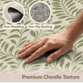 thumbnail image 6 of ODIKA 9'x12' Olive Green Botanical Leaf Branch Washable Area Rug Flowing Foliage Motif With Delicate Stems And Natural In Classic Non-Shedding, Easy Care for Master Suite, California King, Under Bed, 6 of 7
