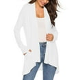 thumbnail image 4 of Cardigan à Manches Longues pour Femmes Cardigan Ouvert devant avec Poches Pull Léger à Plumes Décontracté, 4 of 5