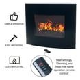 thumbnail image 2 of Northwest Wall-Mount Electric Fireplace Heater with Remote Control (Black), 2 of 6