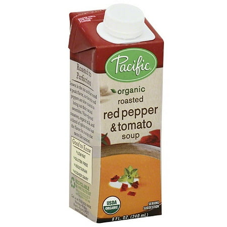 Pacific Organic Roasted Red Pepper & Tomato Soup, 8 fl oz (Pack of