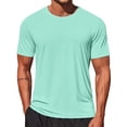 thumbnail image 3 of Mens Shirts Dry Fit Athletic T Shirts UPF 50+ Performance Cooling Shirt Short Sleeve Mint Green 2XL, 3 of 5