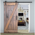 thumbnail image 1 of Essencaliy 38in x84in Solid Wood Barn Door, Made-in-USA Farmhouse Interior Sliding Barn Door With 6.58ft Barndoor Hardware Kit (DIY), 1 of 5