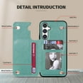thumbnail image 4 of Compatible with Samsung Galaxy A14 5G Case Wallet with Card Slot Butterfly Embossing Flip Leather Magnetic Clasp Protective Phone Case for Samsung Galaxy A14 Case Wallet(Green-6.6 inch), 4 of 14