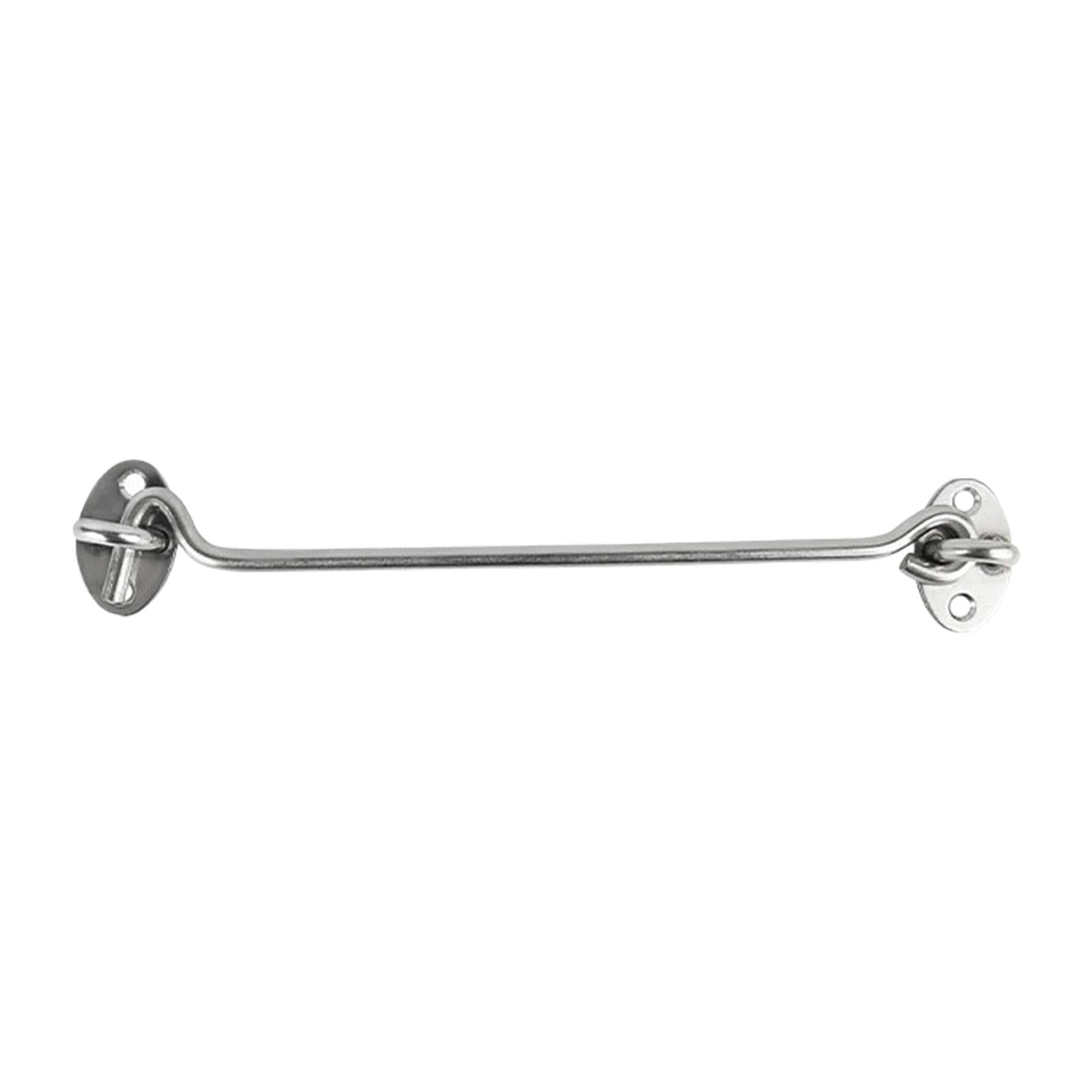 Hook and Eye Latch, Barn Door Latch with Screws,Barn Door Lock latches, Gate Latch Hardware for Shutters, Garage Door, Inside Door, Pocket Doors 19x4cm