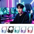 thumbnail image 4 of Gradient wireless Headphones cute cat ear Bluetooth Earphones Girls Kids Gifts, 4 of 9