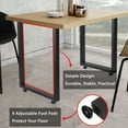 thumbnail image 3 of QinaQin Patas metálicas industriales para muebles, juego de 2 soportes de acero para mesa de comedor, escritorio, banco o proyectos DIY de sala y oficina, 3 of 8