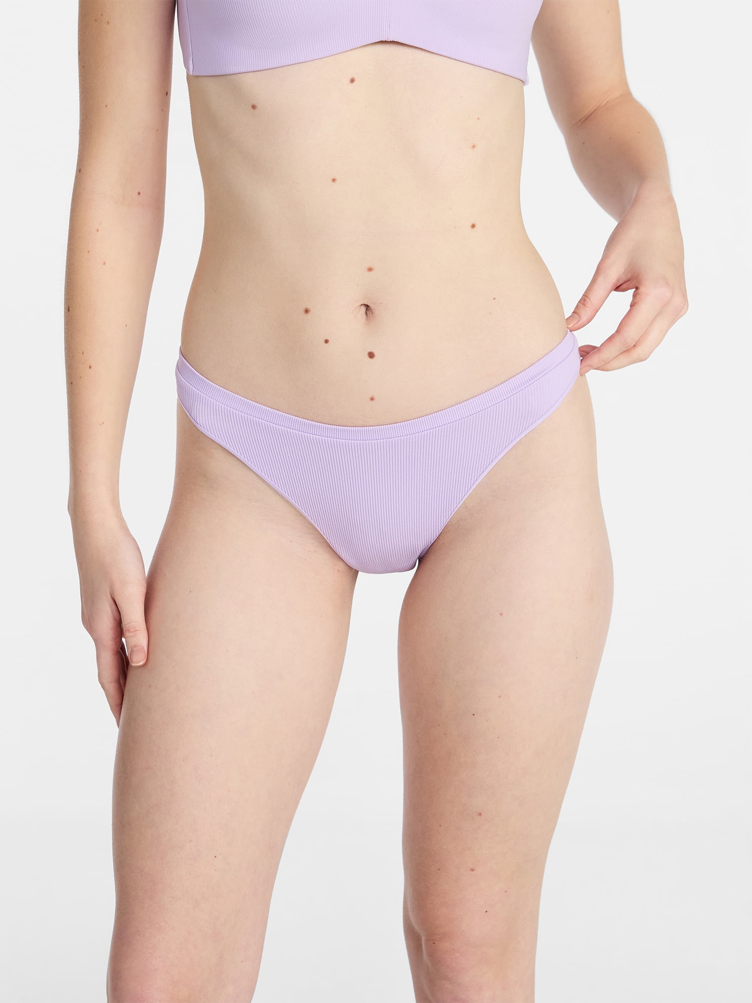 No Boundaries Seamless High Leg Thong Panties, 3-Pack, Women's XS-XXXL