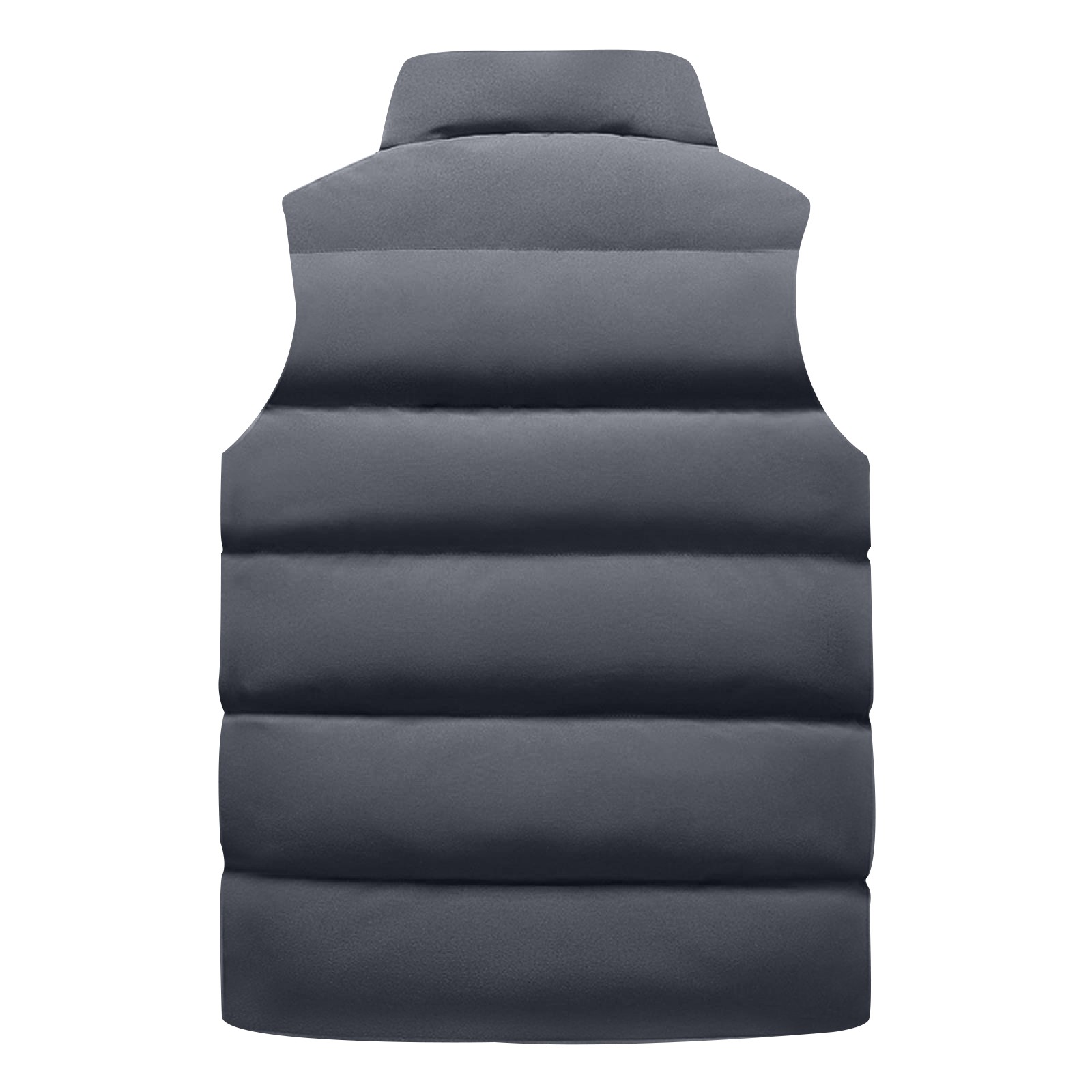 Homeyce Dark Gray Puffer Vest for Men Quilted Sleeveless Vests Stand Collar Solid Color Down Jacket Big & Tall Winter Casual Puffy Zipper Outerwear for Running Golf Outdoor,Gray 3XL
